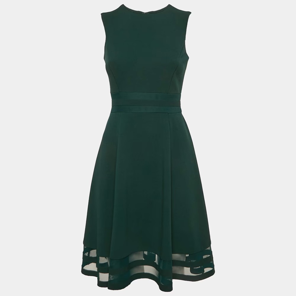 Calvin Klein Tulle and Crepe Dress